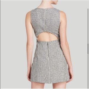 Alice + Olivia Eli Striped Cut Out Dress